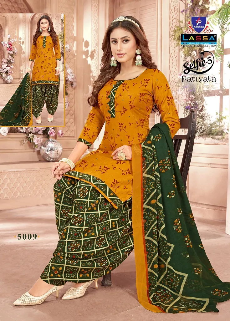 Arihant Lassa Selfie Patiyala Vol 5 Low Range Daily Wear Cotton Printed Salwar Suit