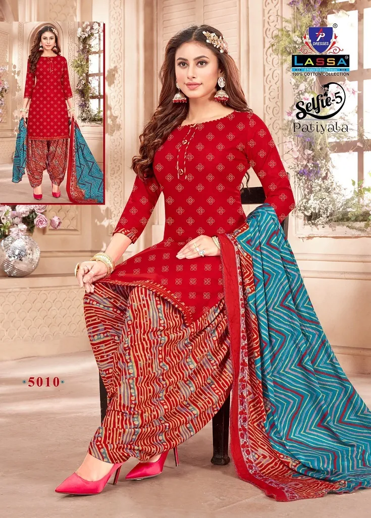 Arihant Lassa Selfie Patiyala Vol 5 Low Range Daily Wear Cotton Printed Salwar Suit