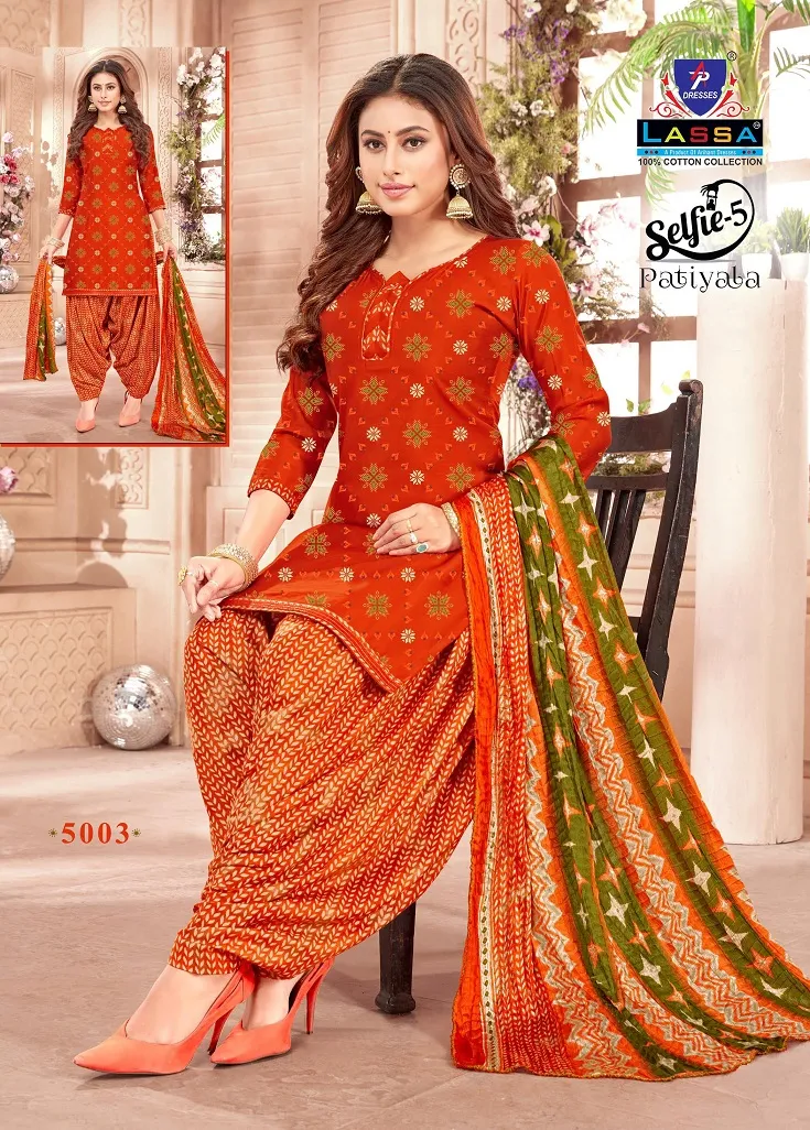 Arihant Lassa Selfie Patiyala Vol 5 Low Range Daily Wear Cotton Printed Salwar Suit