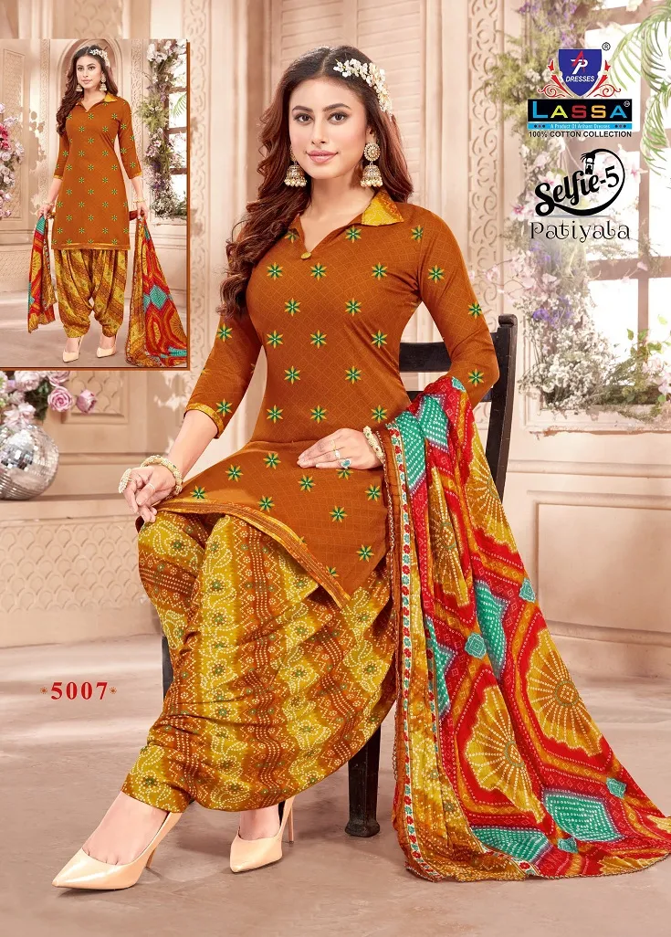 Arihant Lassa Selfie Patiyala Vol 5 Low Range Daily Wear Cotton Printed Salwar Suit
