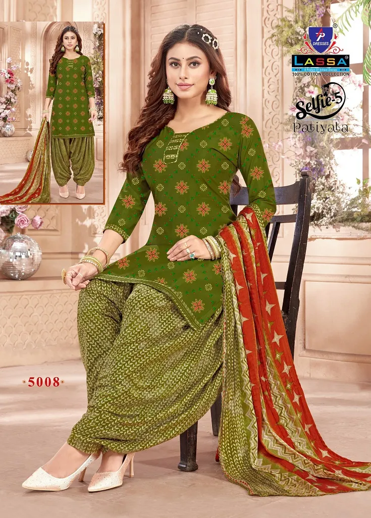 Arihant Lassa Selfie Patiyala Vol 5 Low Range Daily Wear Cotton Printed Salwar Suit
