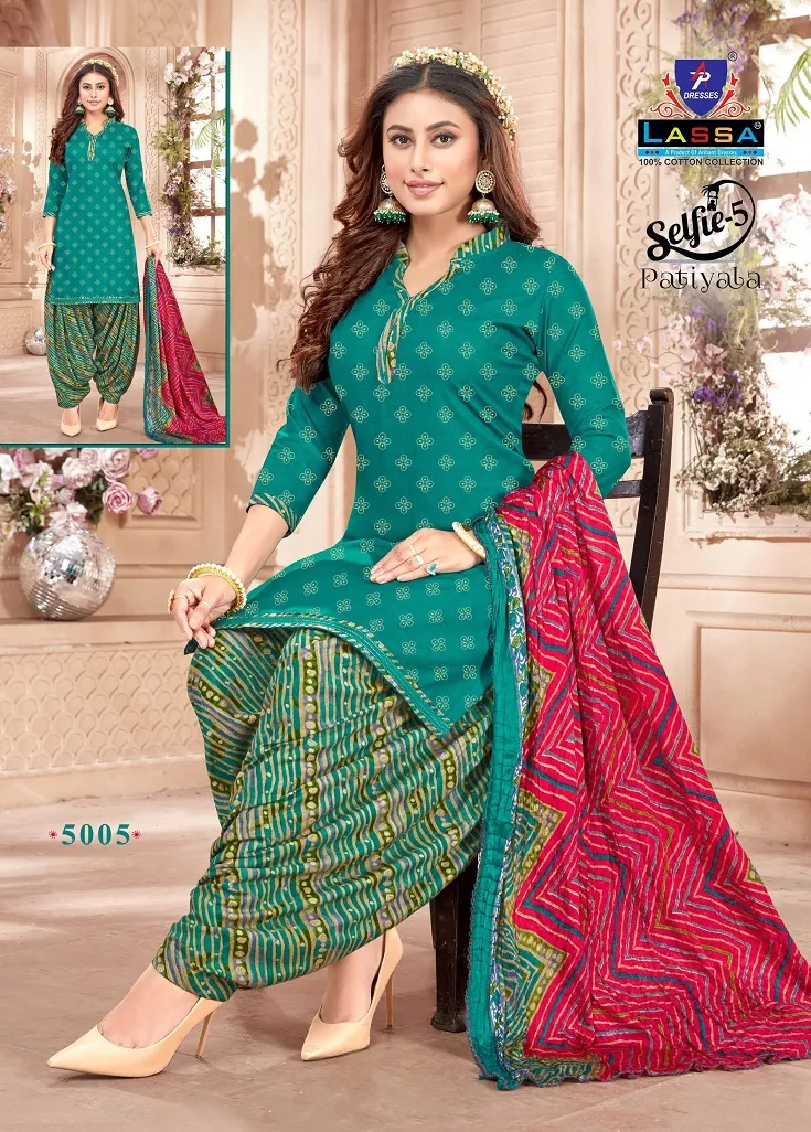 Arihant Lassa Selfie Patiyala Vol 5 Low Range Daily Wear Cotton Printed Salwar Suit