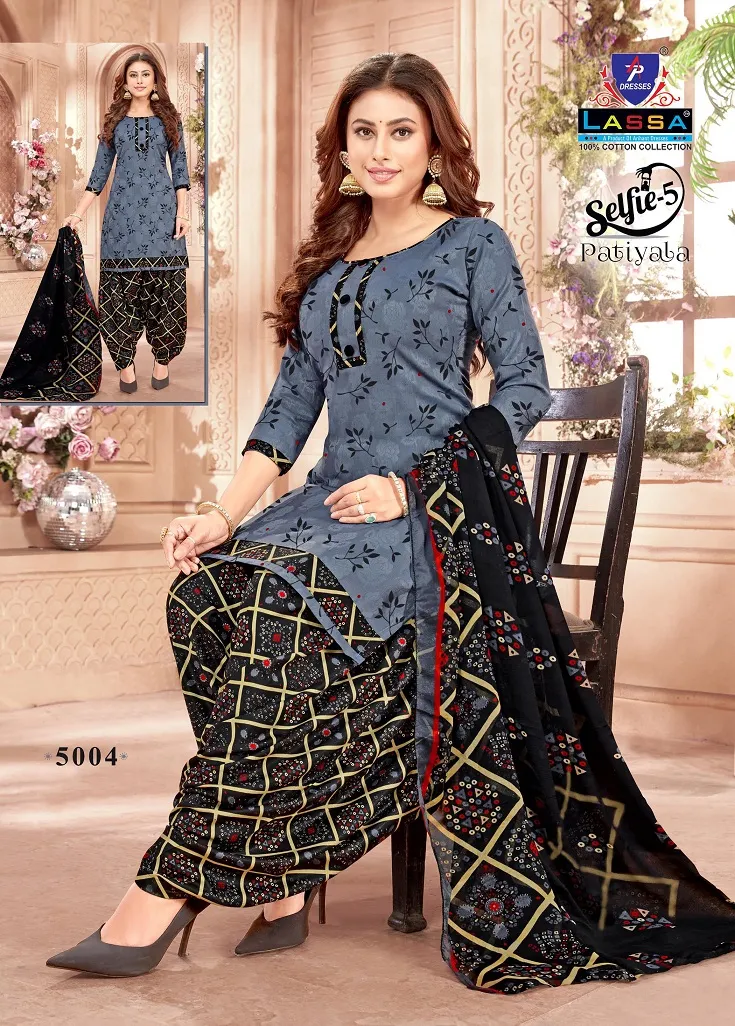 Arihant Lassa Selfie Patiyala Vol 5 Low Range Daily Wear Cotton Printed Salwar Suit