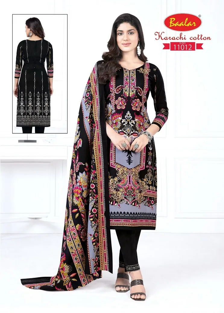 Baalar Karachi Cotton Vol 11 Lawn Cotton Printed Suits For Summer Wear Pakistani Style Print