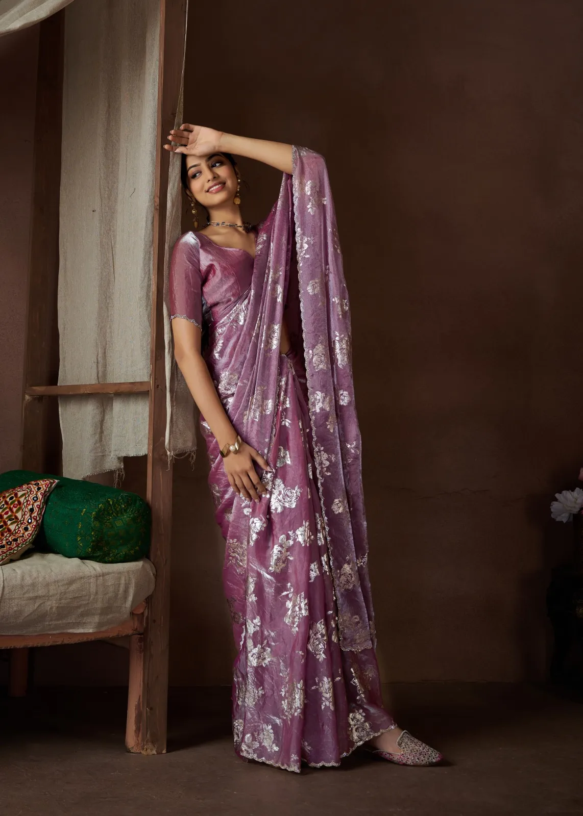 Classic Royal Colors Handwork Designer Sarees Mehek