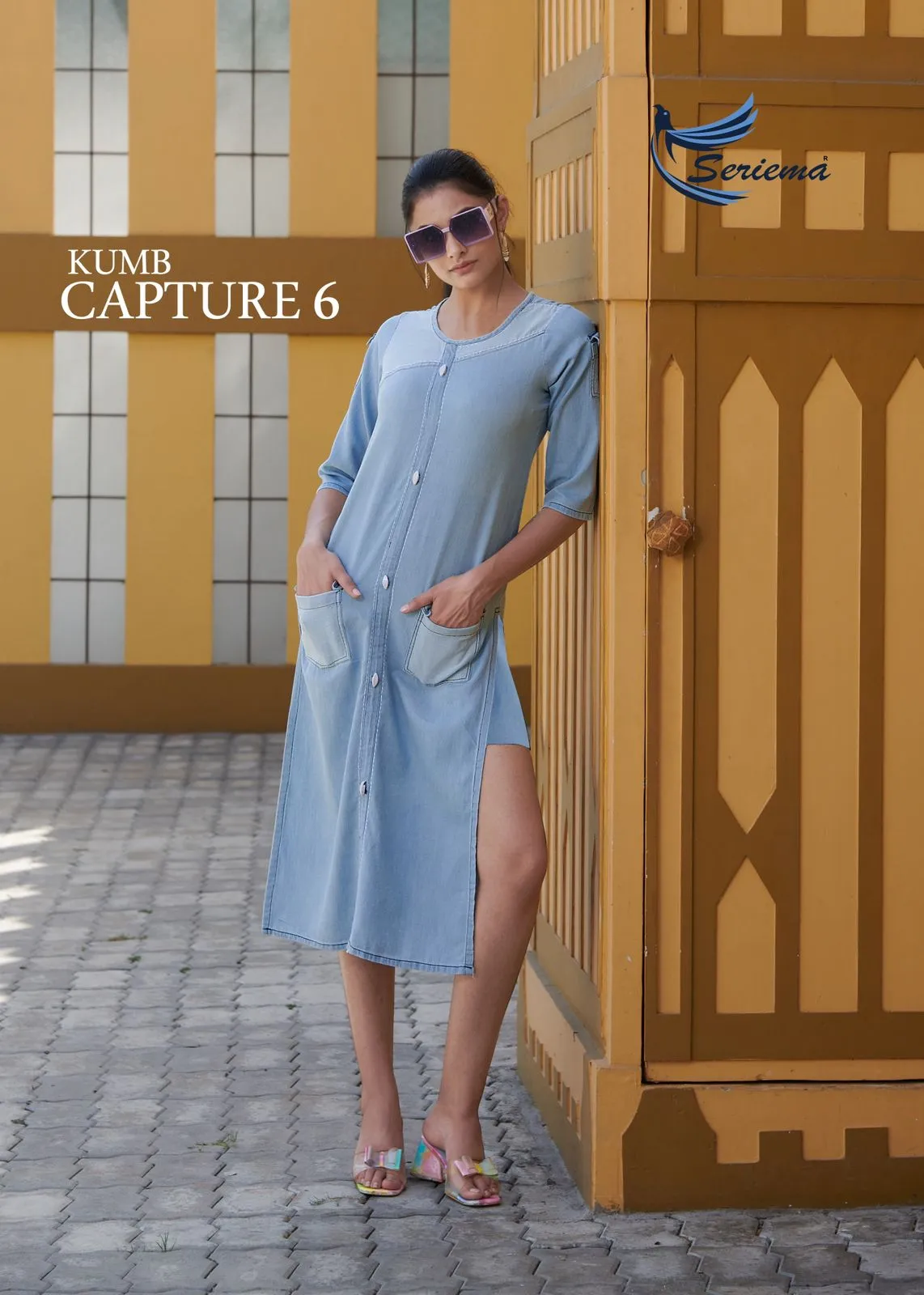 Cotton Denim Long Kurtis Kumb Capture 6
