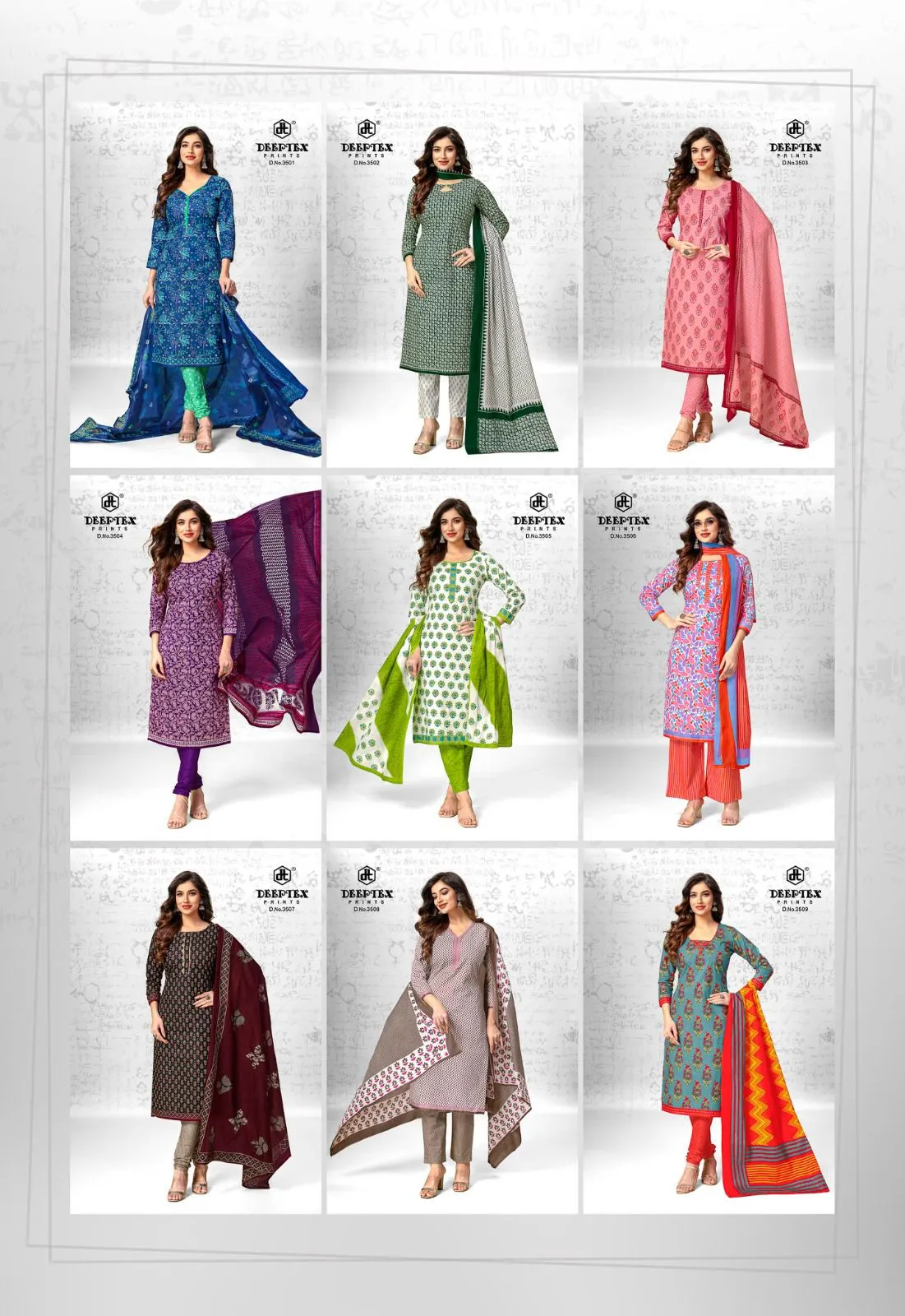 Deeptex Chief Guest Vol 35 Daily Wear Unstitched Cotton Printed Straight Salwar Suit