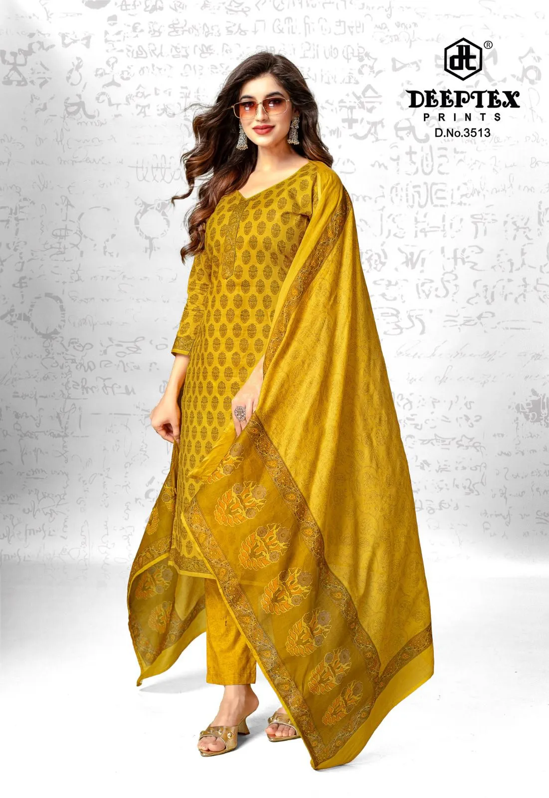 Deeptex Chief Guest Vol 35 Daily Wear Unstitched Cotton Printed Straight Salwar Suit