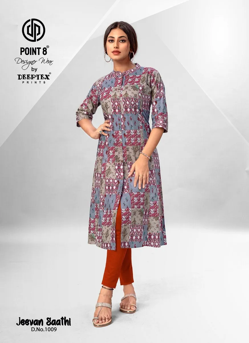 Deeptex Jeevan Sathi Vol 1 front Slit Cut Flair Style Ethnic Kurti