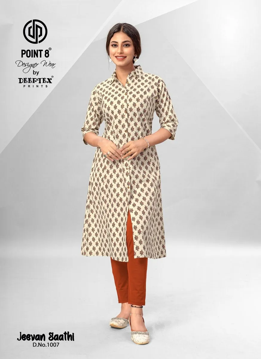 Deeptex Jeevan Sathi Vol 1 front Slit Cut Flair Style Ethnic Kurti