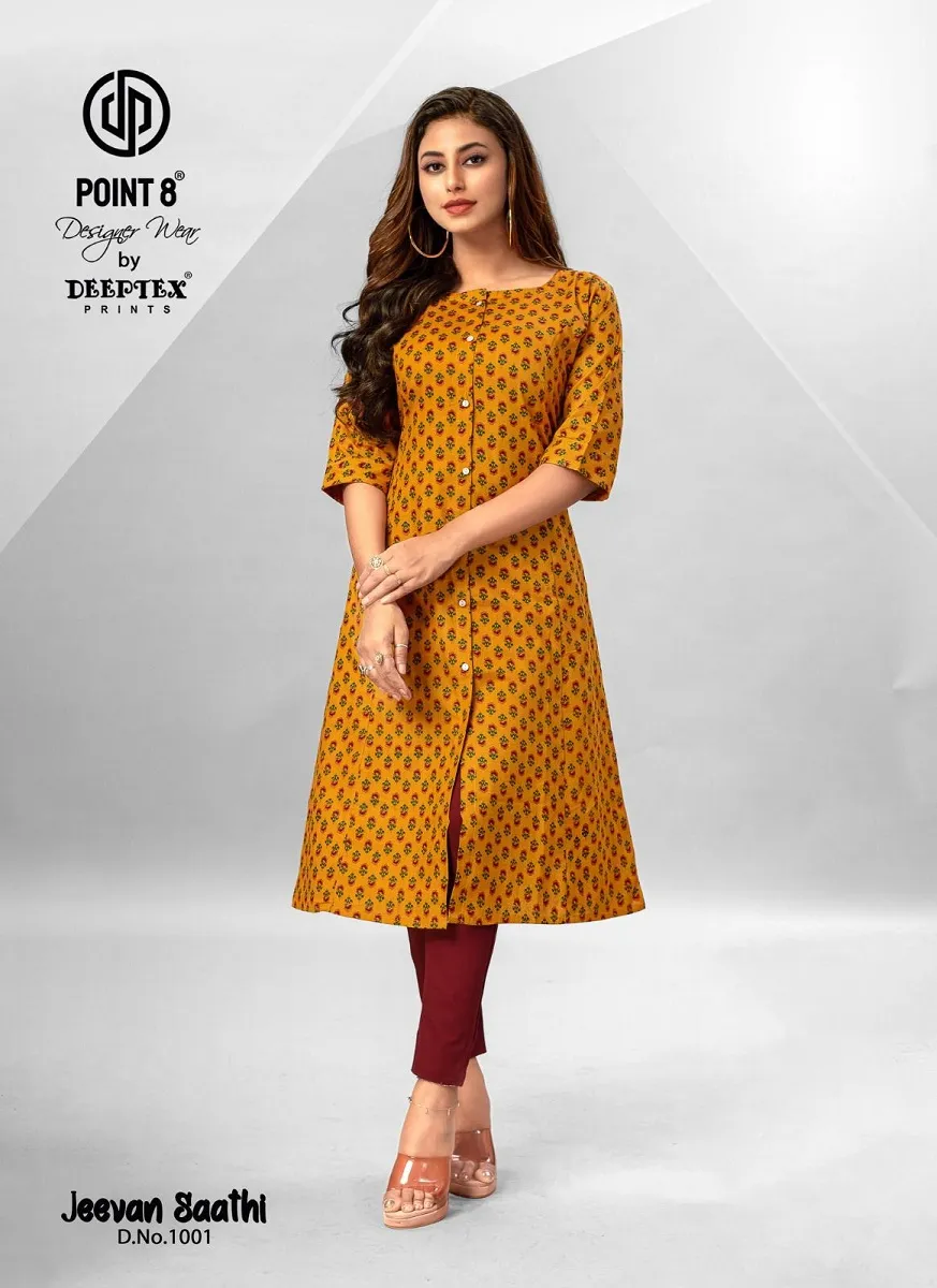 Deeptex Jeevan Sathi Vol 1 front Slit Cut Flair Style Ethnic Kurti