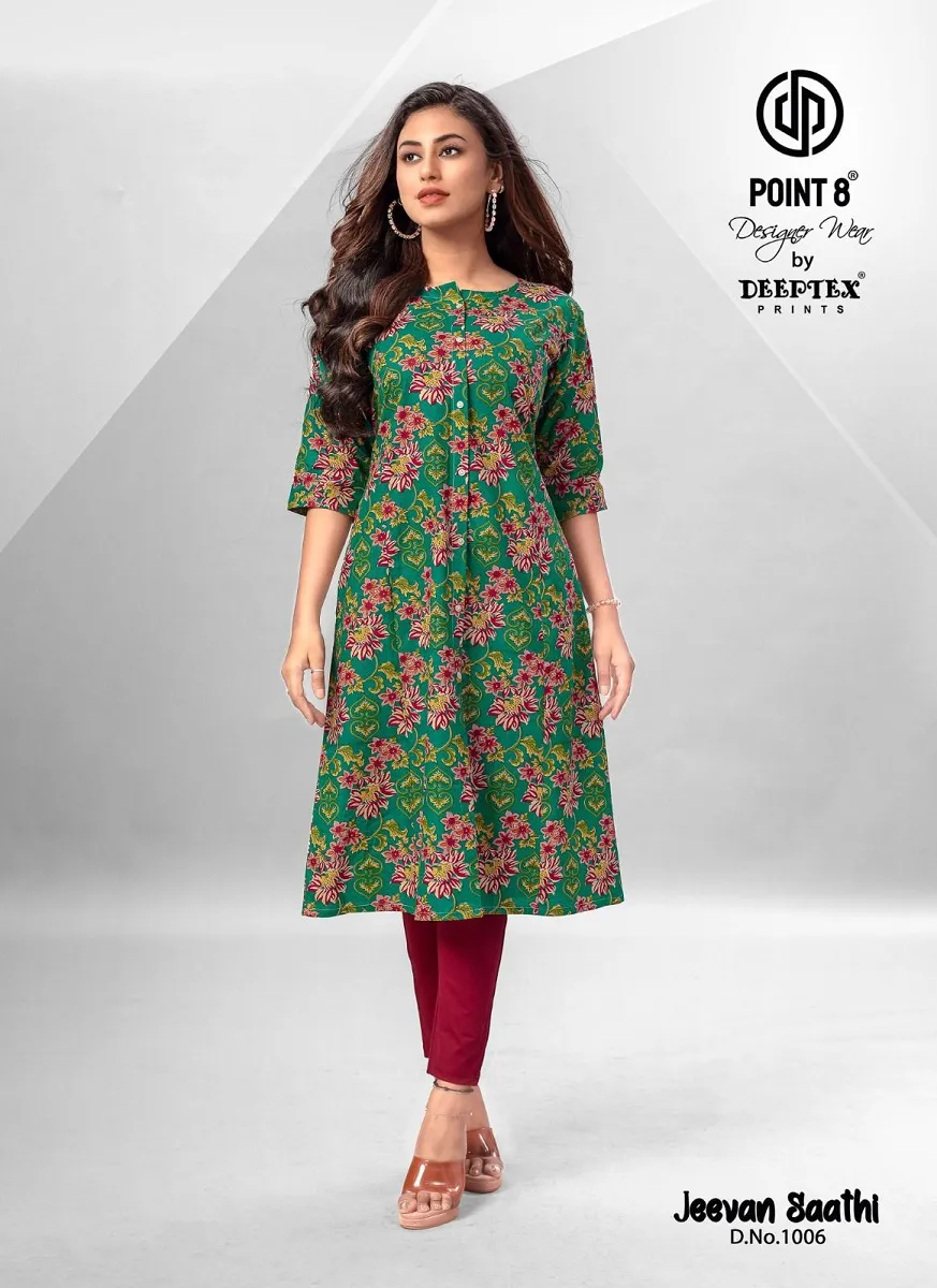 Deeptex Jeevan Sathi Vol 1 front Slit Cut Flair Style Ethnic Kurti