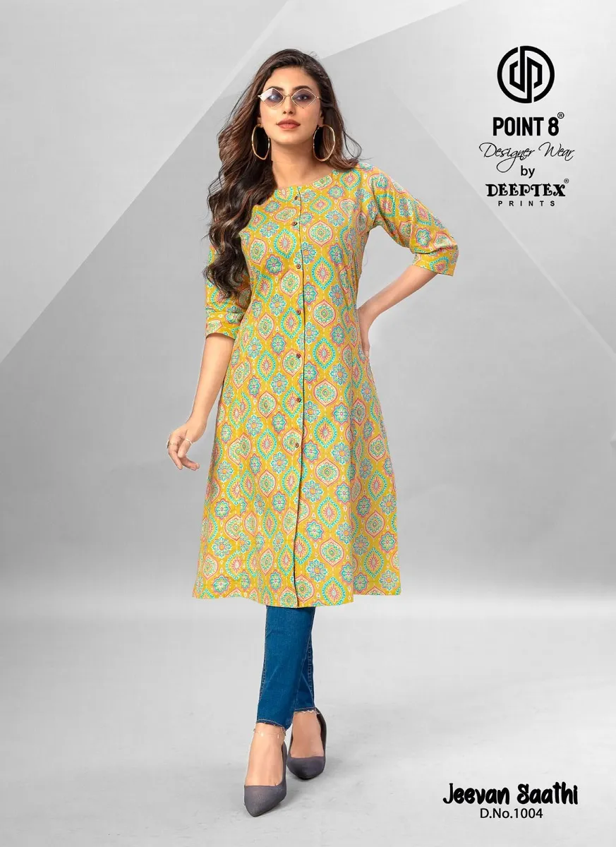Deeptex Jeevan Sathi Vol 1 front Slit Cut Flair Style Ethnic Kurti
