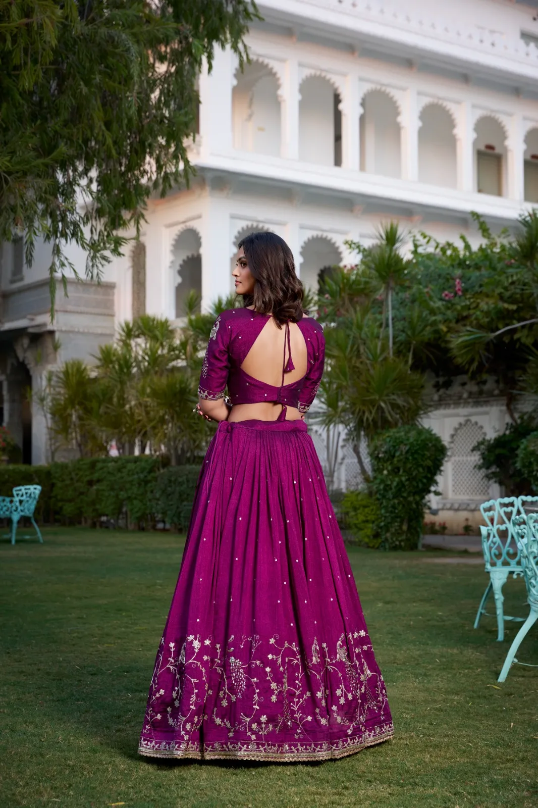 Finest Royal Purple Color Designer Lehenga Choli For Wedding Wear