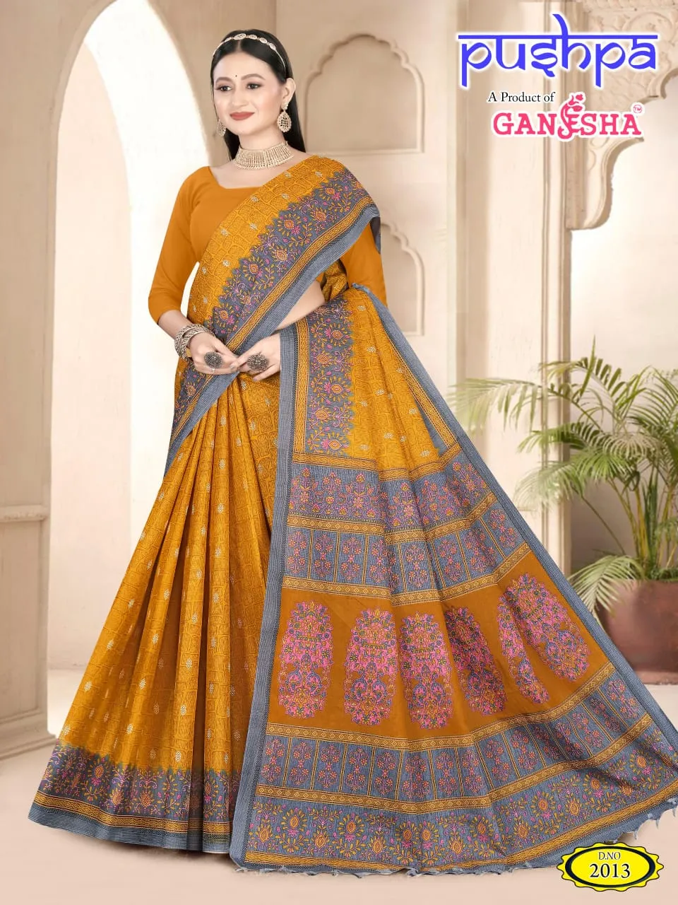 Heavy Cotton Printed Lehenga Choli Ganesha Pushpa Vol 02