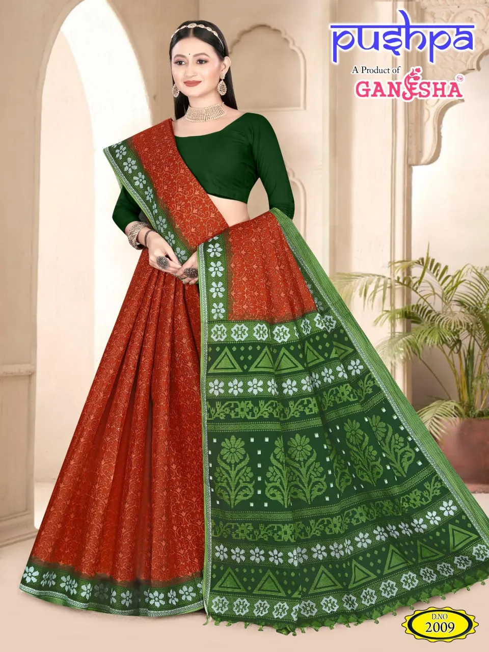 Heavy Cotton Printed Lehenga Choli Ganesha Pushpa Vol 02