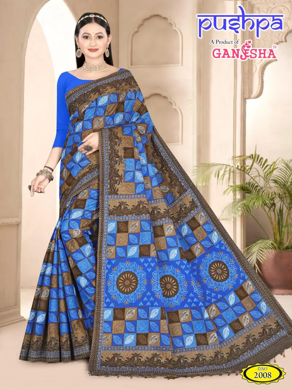 Heavy Cotton Printed Lehenga Choli Ganesha Pushpa Vol 02