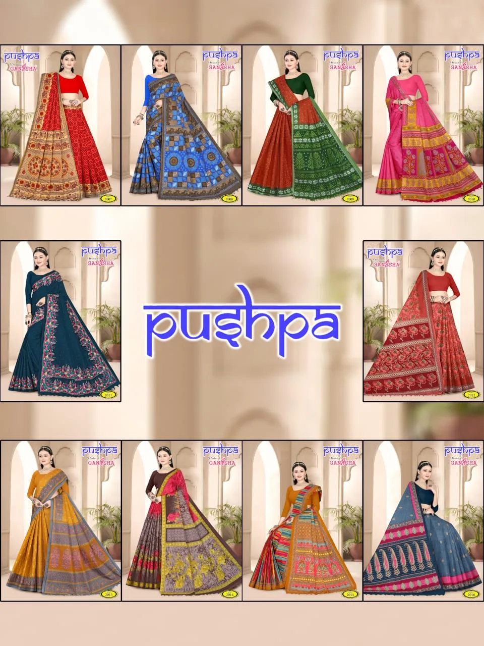 Heavy Cotton Printed Lehenga Choli Ganesha Pushpa Vol 02