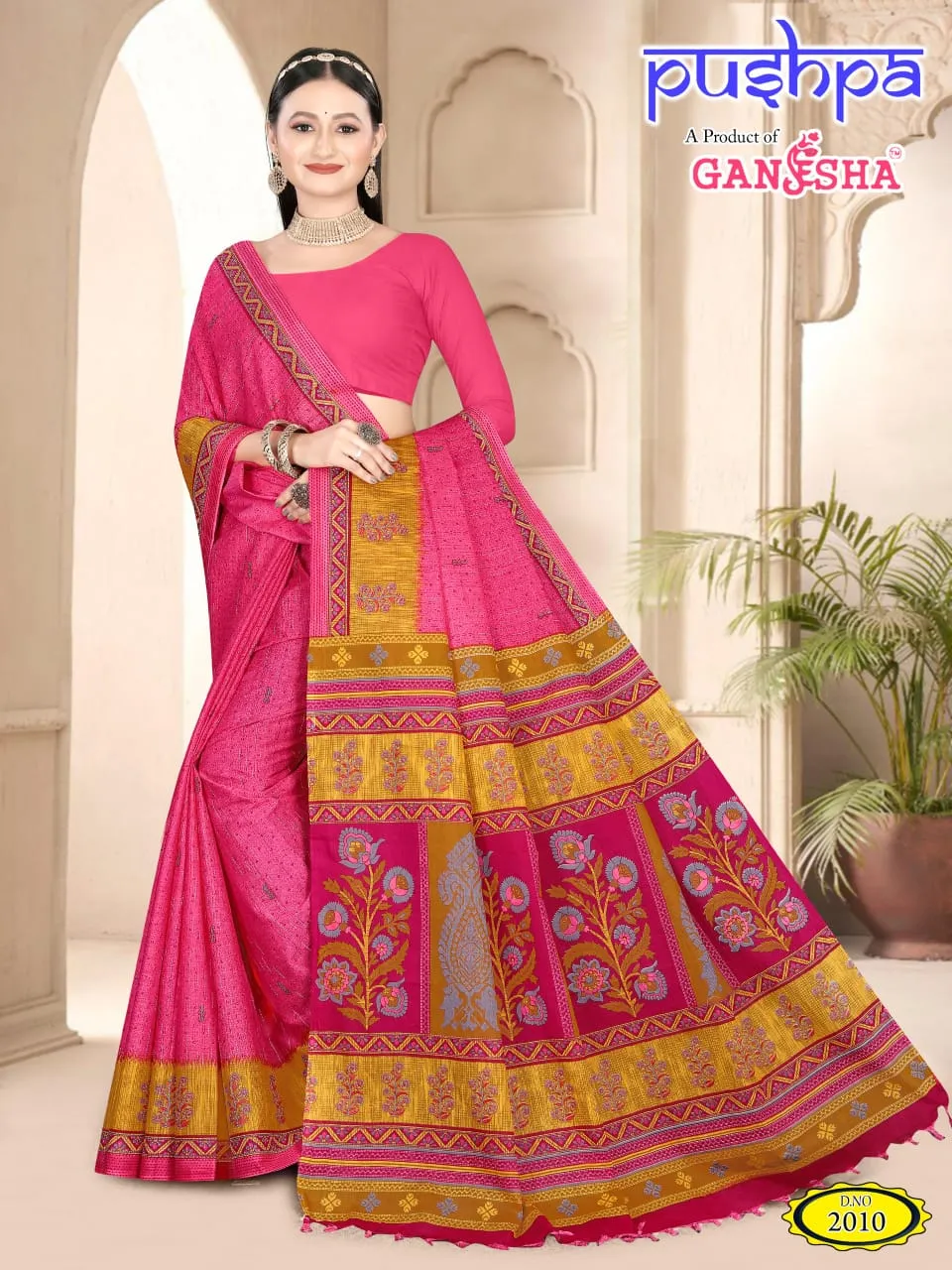 Heavy Cotton Printed Lehenga Choli Ganesha Pushpa Vol 02