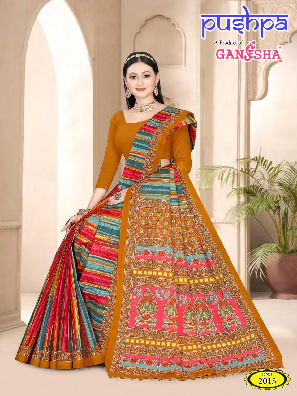 Heavy Cotton Printed Lehenga Choli Ganesha Pushpa Vol 02