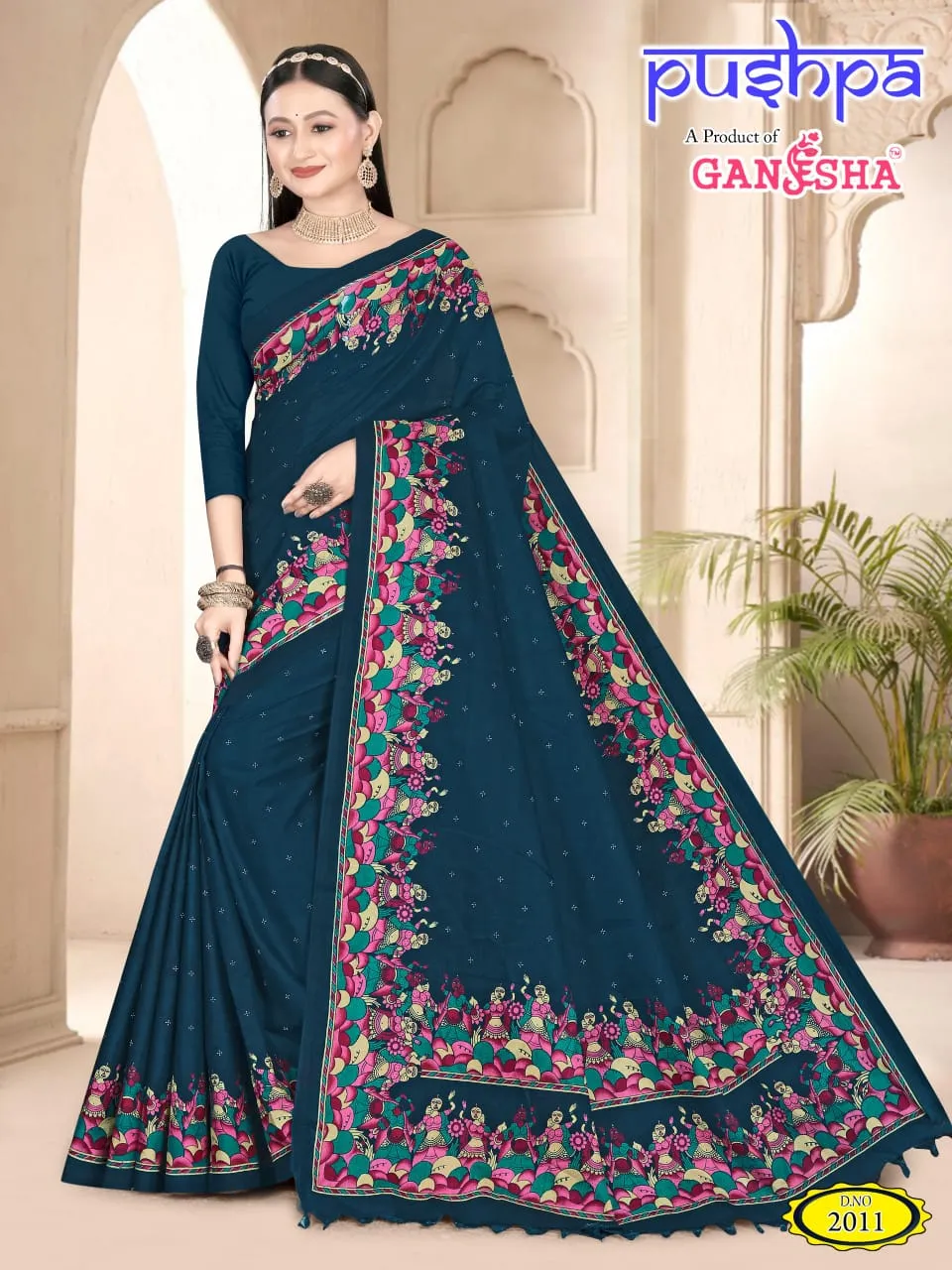 Heavy Cotton Printed Lehenga Choli Ganesha Pushpa Vol 02