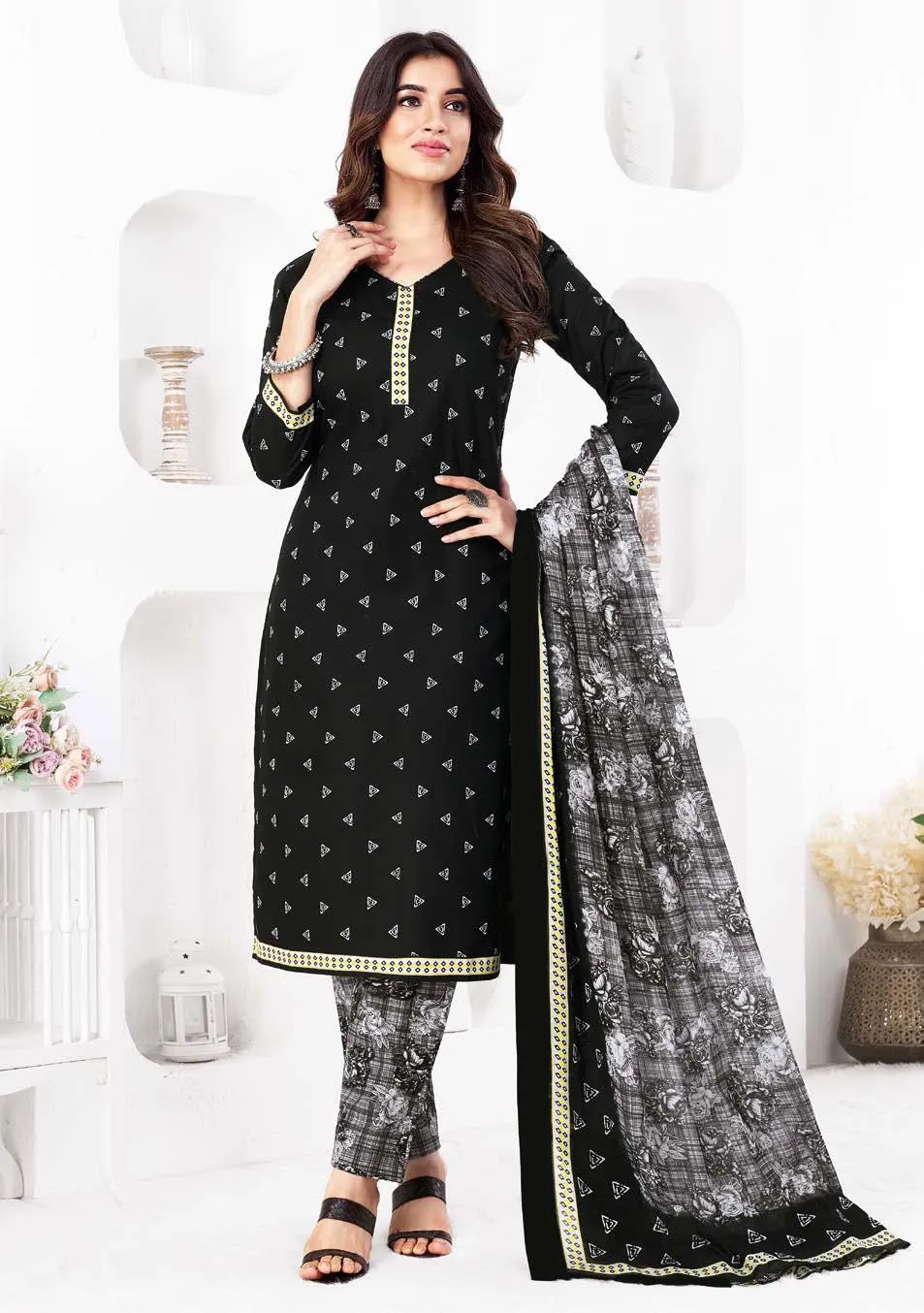 Ganpati Gouri Vol 8 Readymade Cotton Printed Straight Suit Ethnic Wear