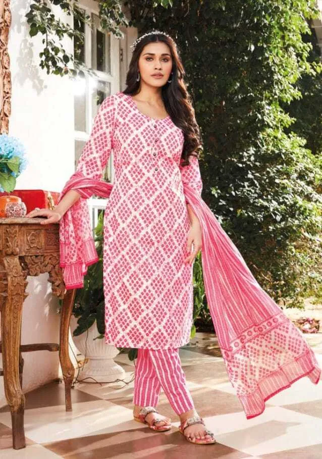 Ganpati Jaipuri Pant Vol 12 Floral Printed Cotton Straight Salwar Suit Unstitched