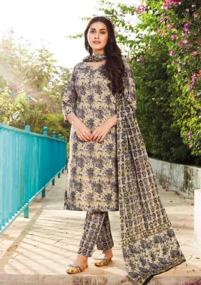 Ganpati Jaipuri Pant Vol 12 Floral Printed Cotton Straight Salwar Suit Unstitched