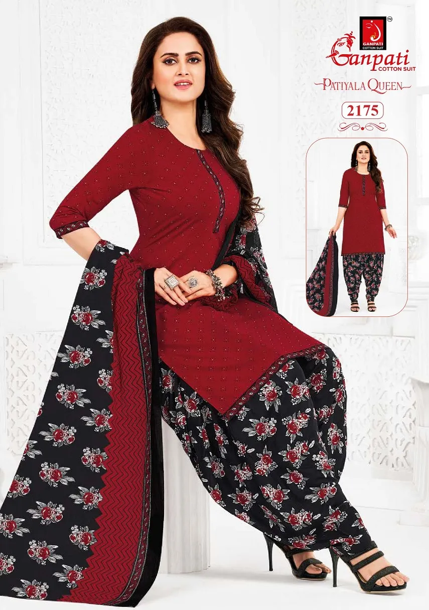 Ganpati Patiyala Queen Patiyala Vol 10 Stitched Patiala Cotton Printed Salwar Suit