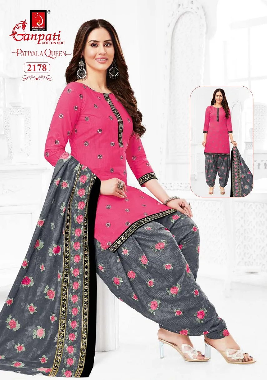 Ganpati Patiyala Queen Patiyala Vol 10 Stitched Patiala Cotton Printed Salwar Suit