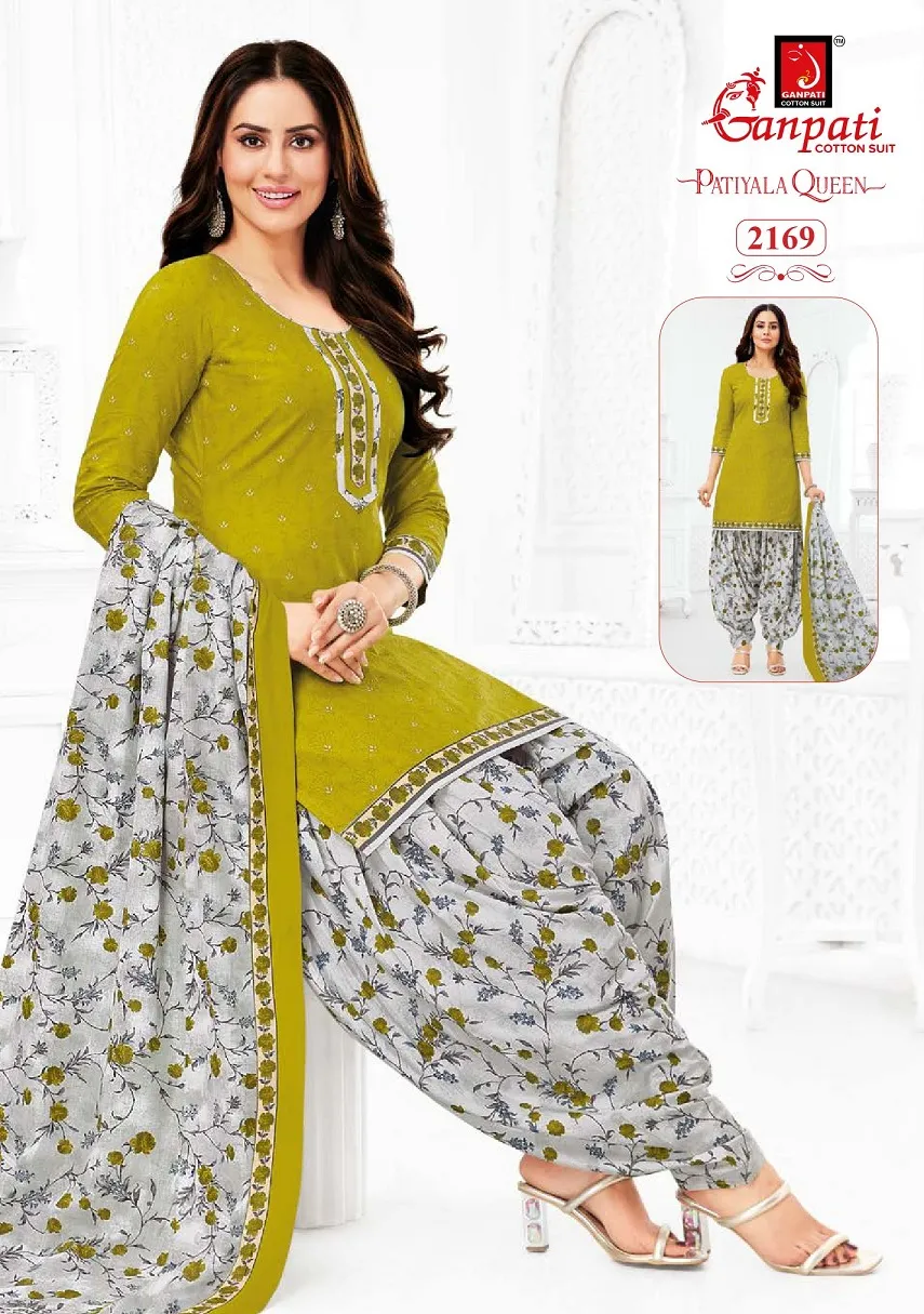Ganpati Patiyala Queen Patiyala Vol 10 Stitched Patiala Cotton Printed Salwar Suit