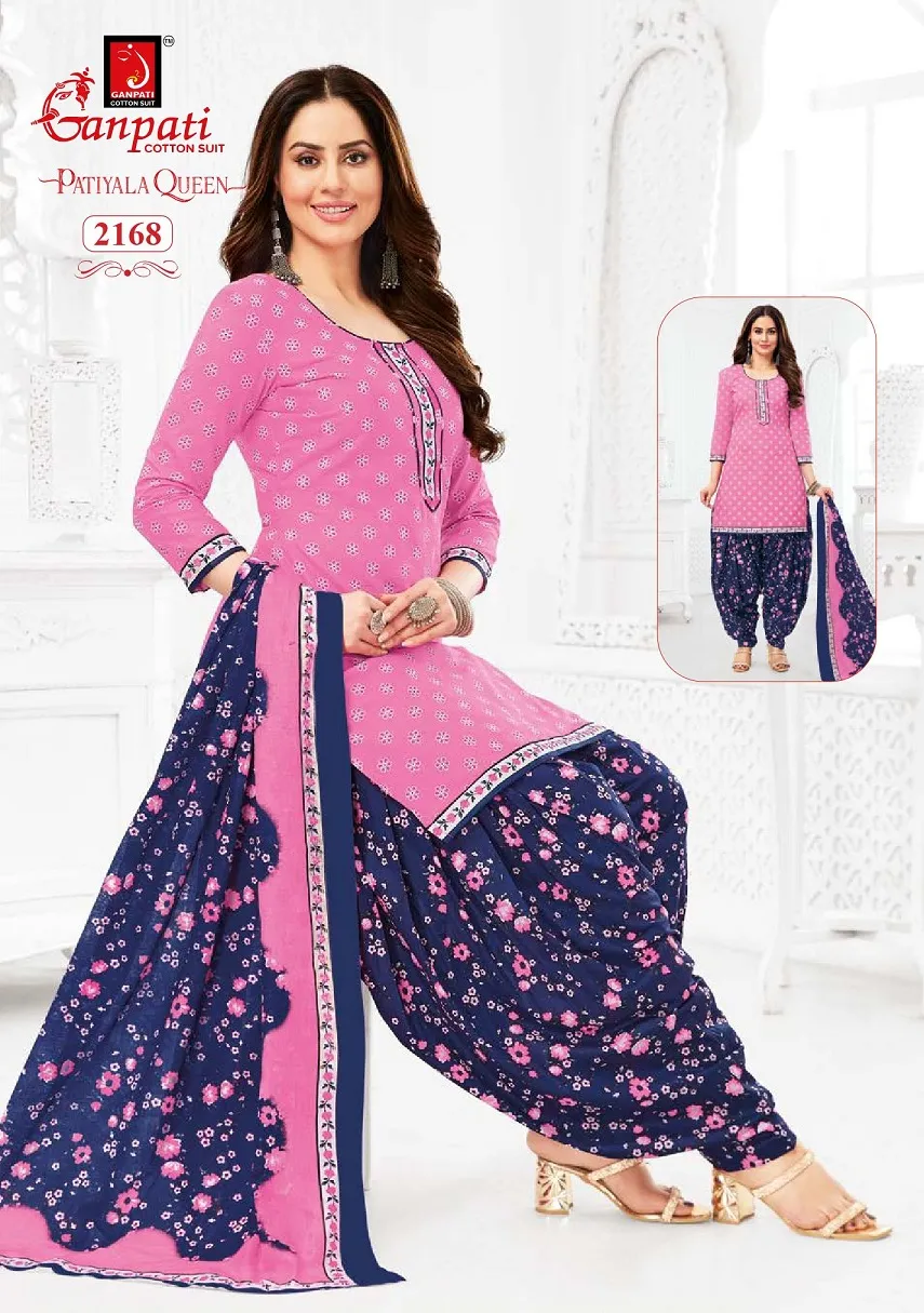 Ganpati Patiyala Queen Patiyala Vol 10 Stitched Patiala Cotton Printed Salwar Suit