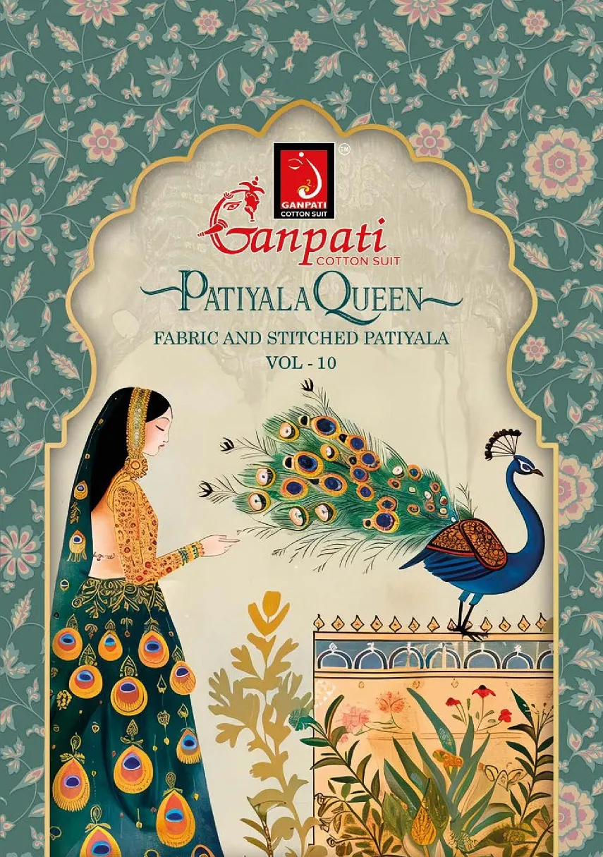 Ganpati Patiyala Queen Patiyala Vol 10 Stitched Patiala Cotton Printed Salwar Suit