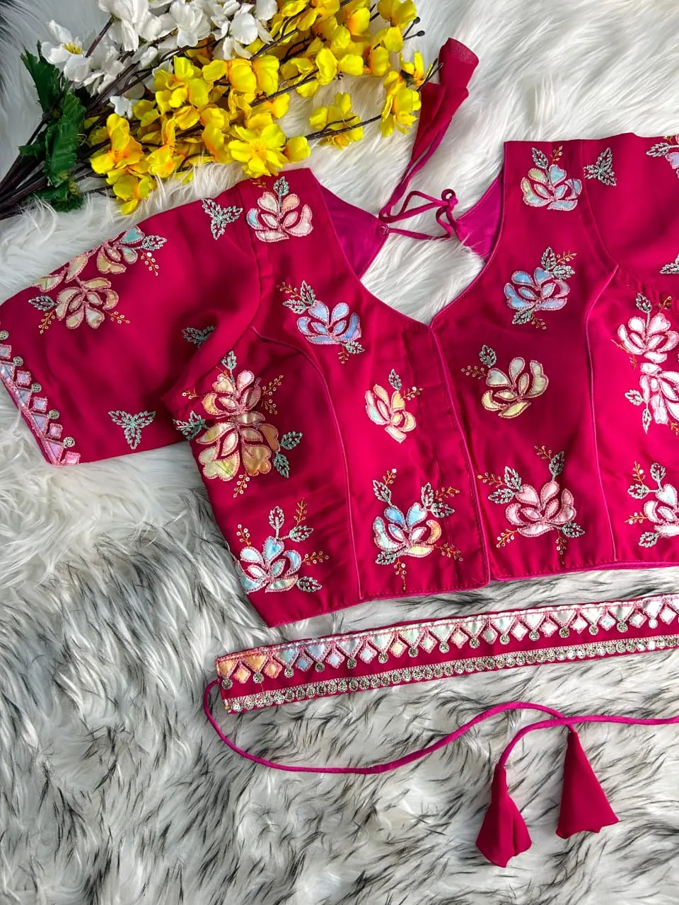 Heavy Embroidery Soft Georgette Readymade Blouse