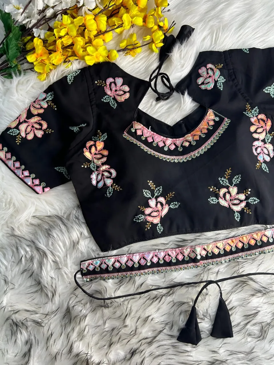 Heavy Embroidery Soft Georgette Readymade Blouse
