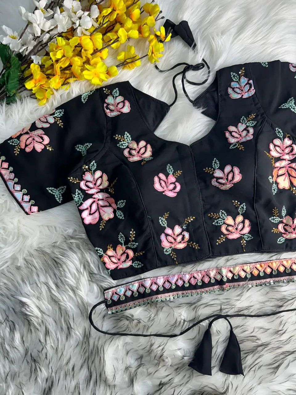 Heavy Embroidery Soft Georgette Readymade Blouse