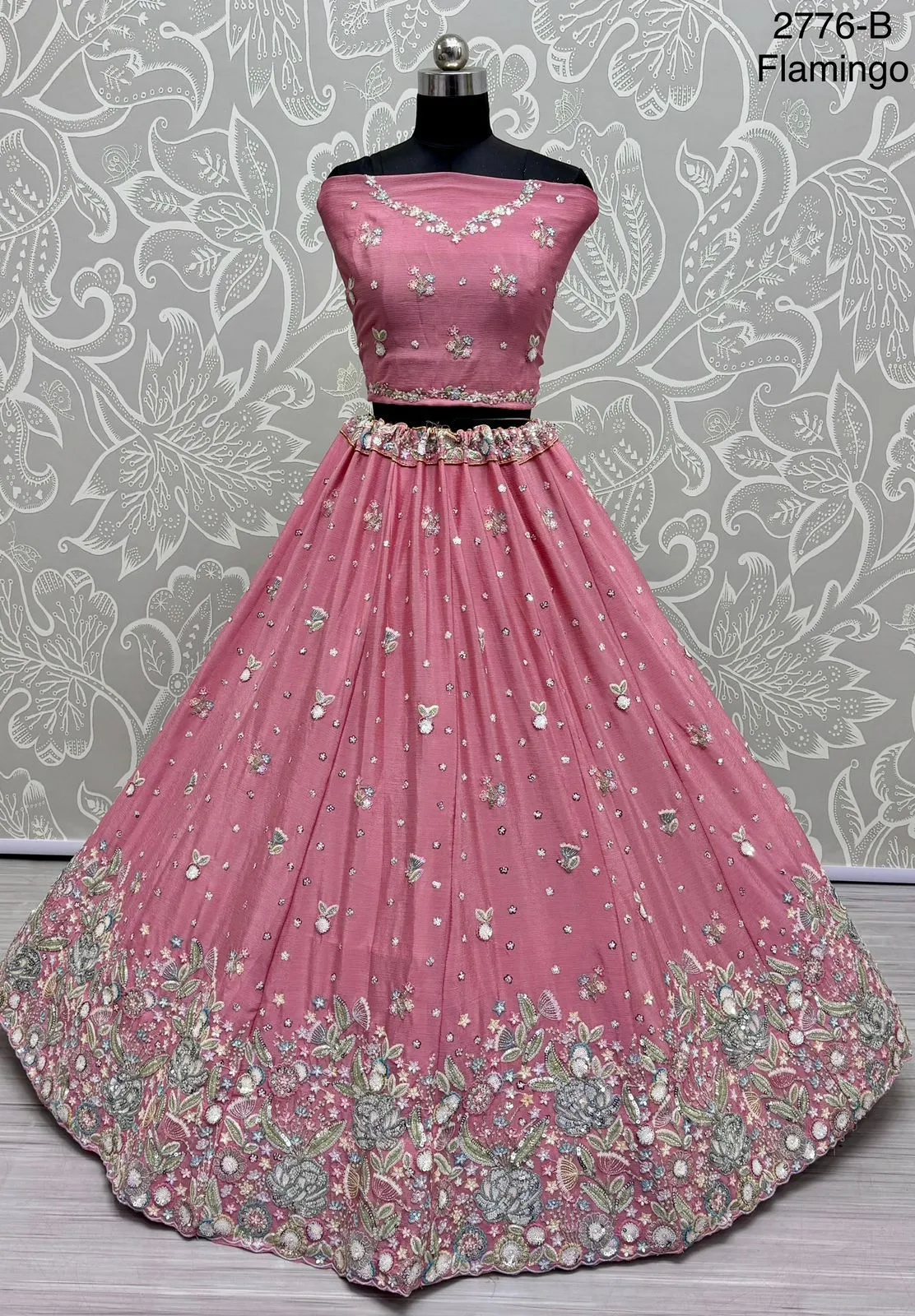 Heavy Fancy Embroidery Crafted Designer Wedding Lehengacholi With Beautiful Color And Fancy Work Viral Lehenga