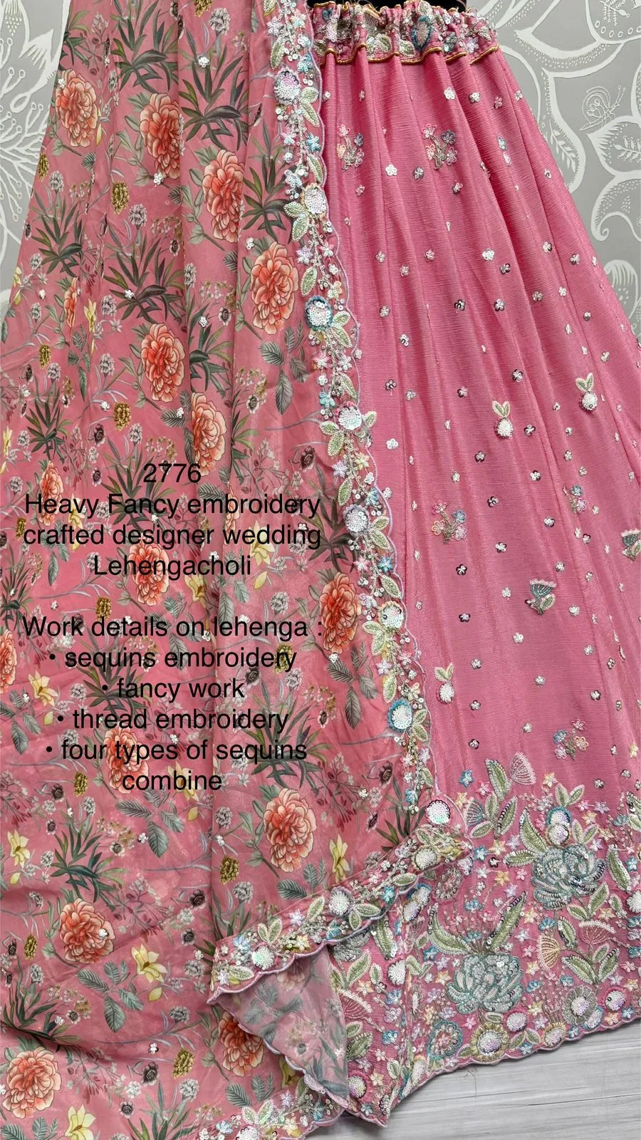 Heavy Fancy Embroidery Crafted Designer Wedding Lehengacholi With Beautiful Color And Fancy Work Viral Lehenga