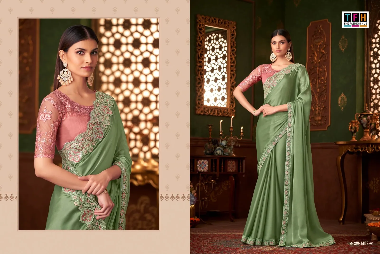 Imported Fancy Fabrics Ethnic Sarees Bollywood Style Boutique Saree