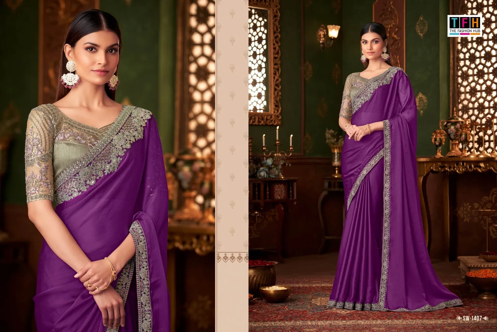Imported Fancy Fabrics Ethnic Sarees Bollywood Style Boutique Saree