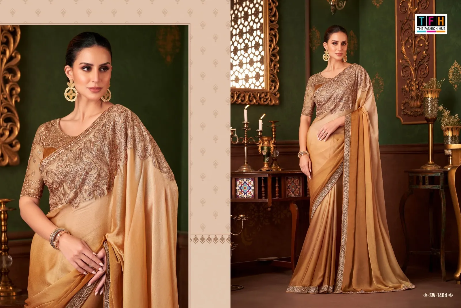 Imported Fancy Fabrics Ethnic Sarees Bollywood Style Boutique Saree