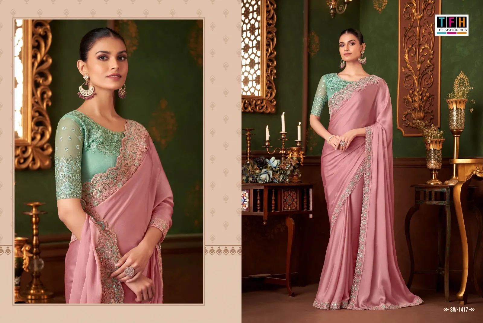 Imported Fancy Fabrics Ethnic Sarees Bollywood Style Boutique Saree