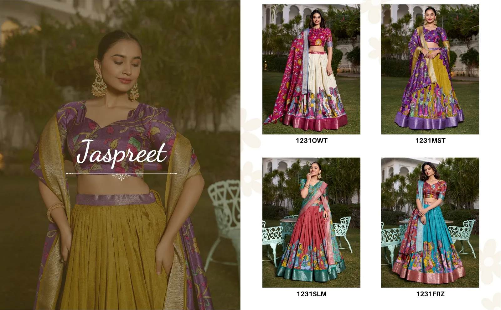 Jacquard Silk Kalamkari Printed Designer Lehenga Choli