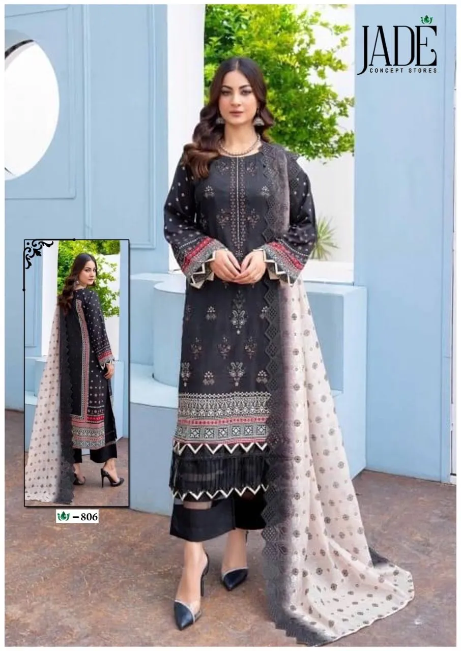 Jade Concept Store - Crimson Exclusive Heavy Lawn Collection Vol. 8 Pakistani Cotton Printed Daily Wear Suit