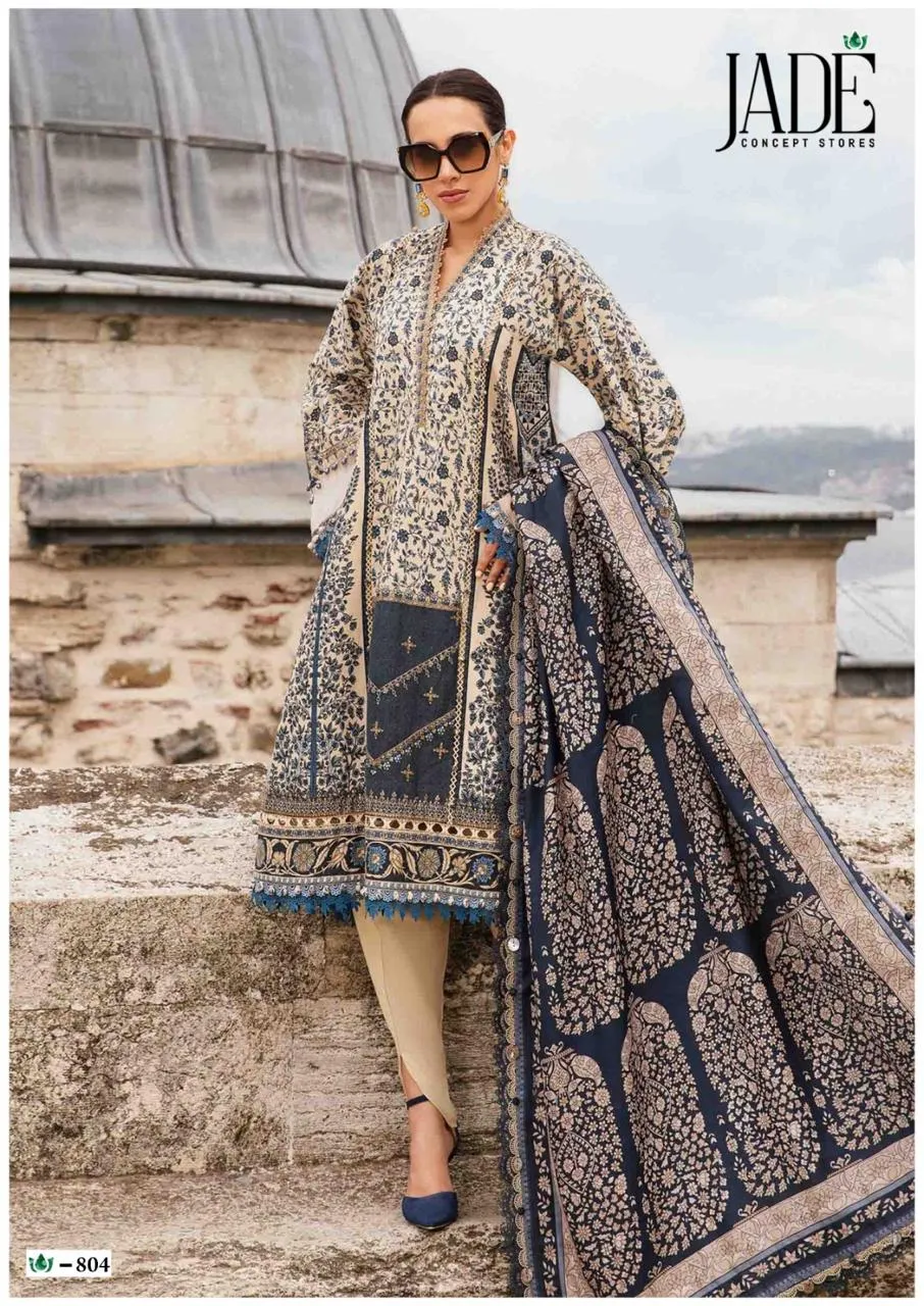 Jade Concept Store - Crimson Exclusive Heavy Lawn Collection Vol. 8 Pakistani Cotton Printed Daily Wear Suit