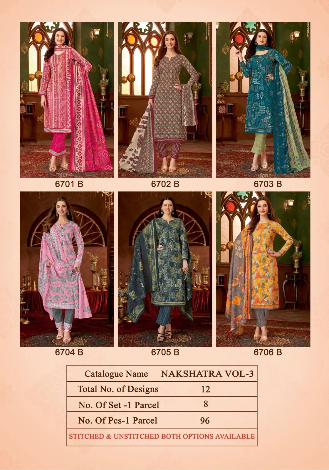 Floral Printed Unstitched Straight Salwar Suit Kala Nakshatra Vol 03