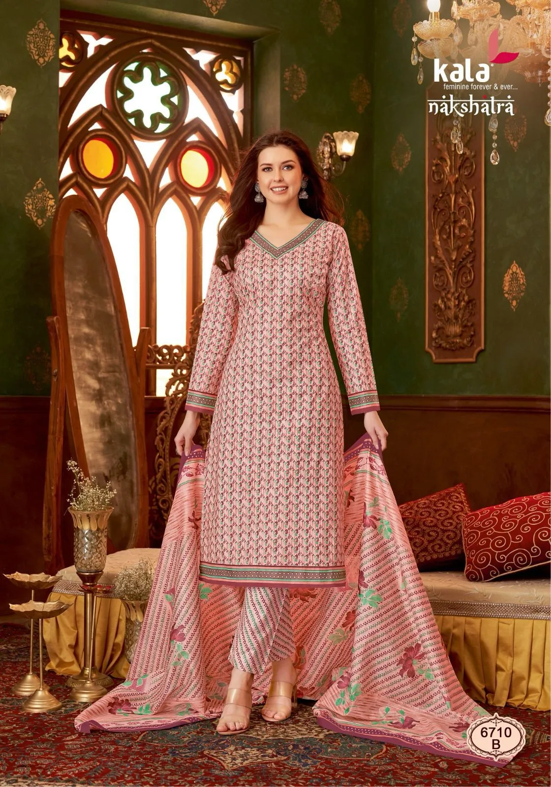 Floral Printed Unstitched Straight Salwar Suit Kala Nakshatra Vol 03