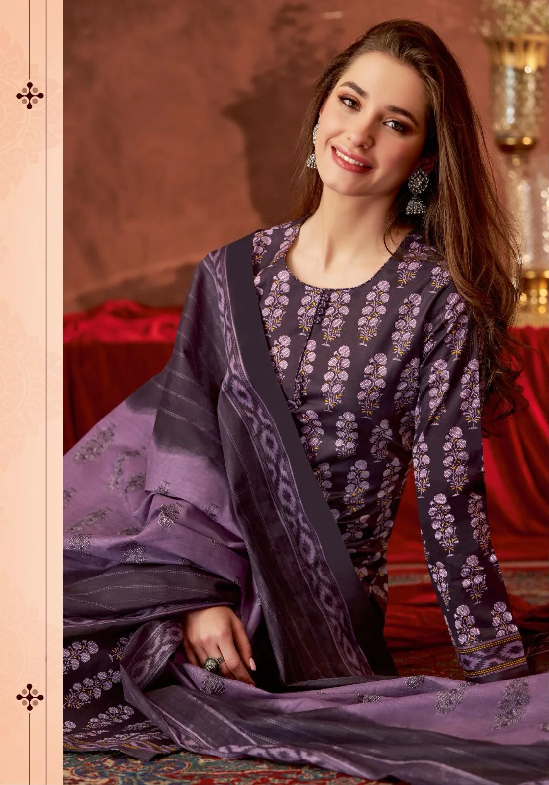 Floral Printed Unstitched Straight Salwar Suit Kala Nakshatra Vol 03