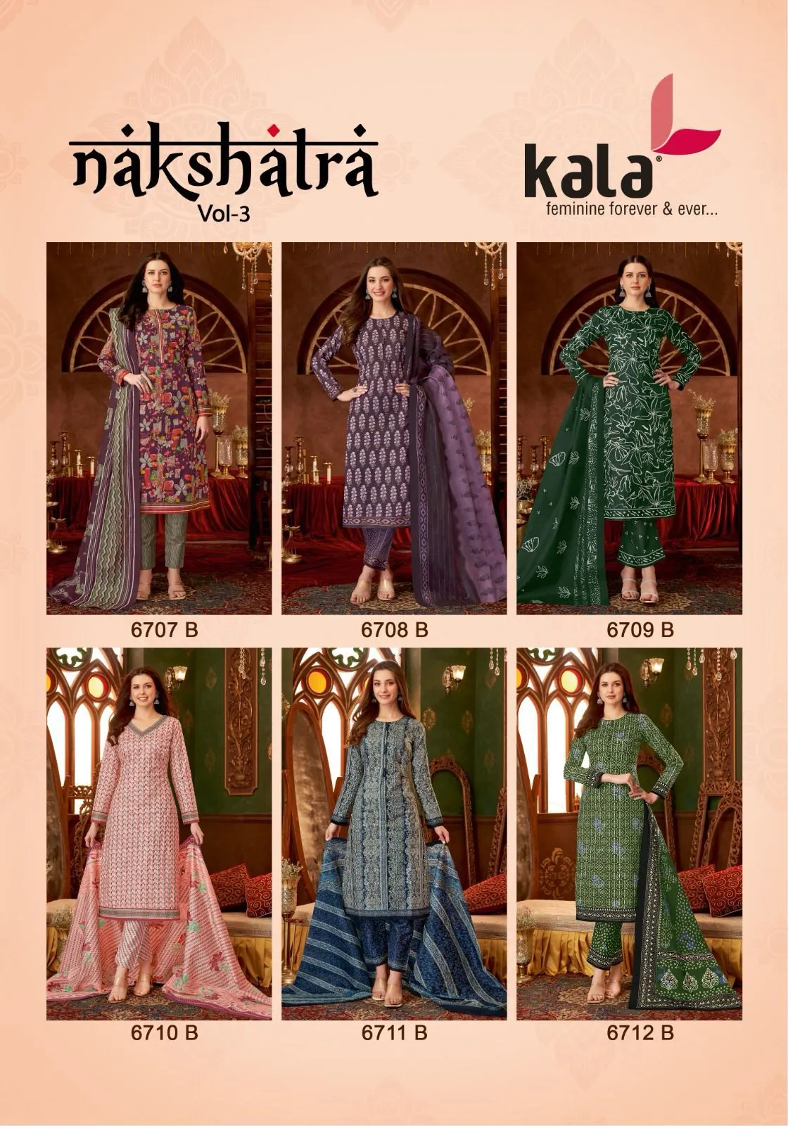 Floral Printed Unstitched Straight Salwar Suit Kala Nakshatra Vol 03