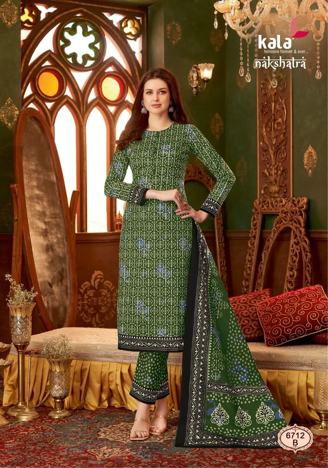 Floral Printed Unstitched Straight Salwar Suit Kala Nakshatra Vol 03